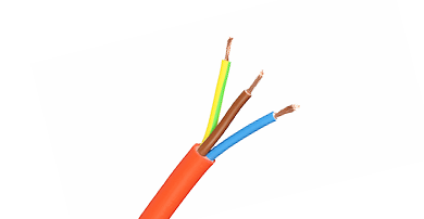 Câble rond orange de 2,5mm 2 noyaux + sol 0,6 - 1kv