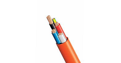 Câble rond orange de 6mm 4 noyaux + sol 0,6 - 1kv